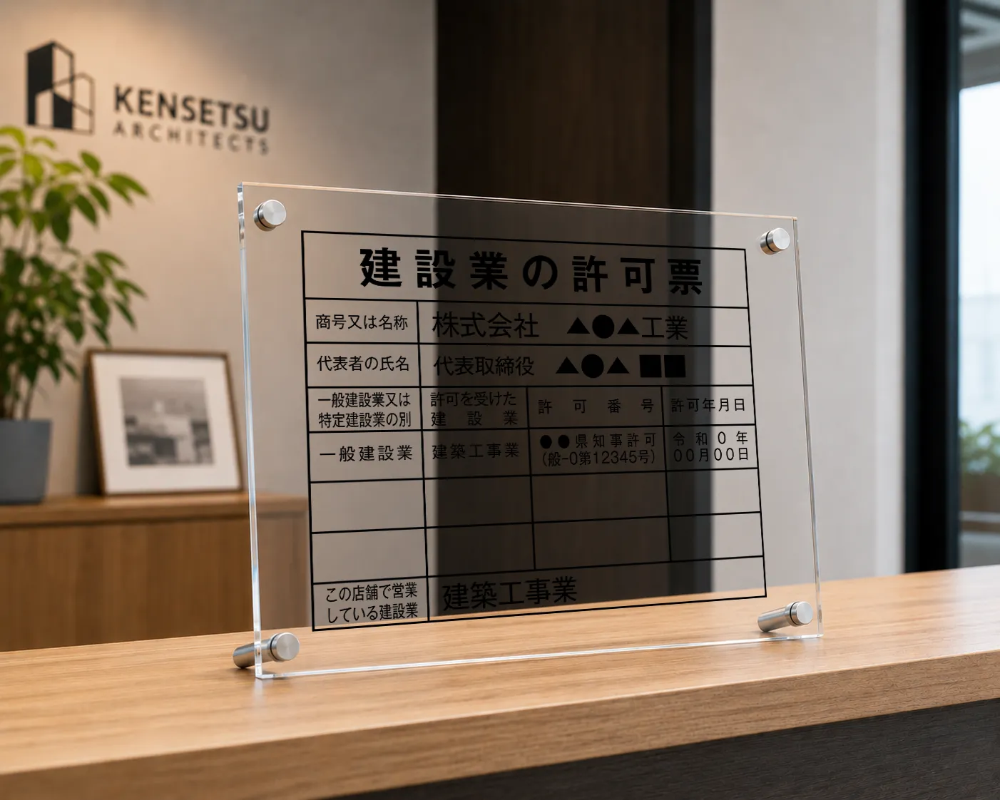 建設業許可票は簡単入力で注文できます|面倒な見積依頼は不要